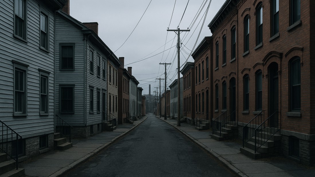Dense rows of late-1800s mill-worker homes in Cohoes, NY